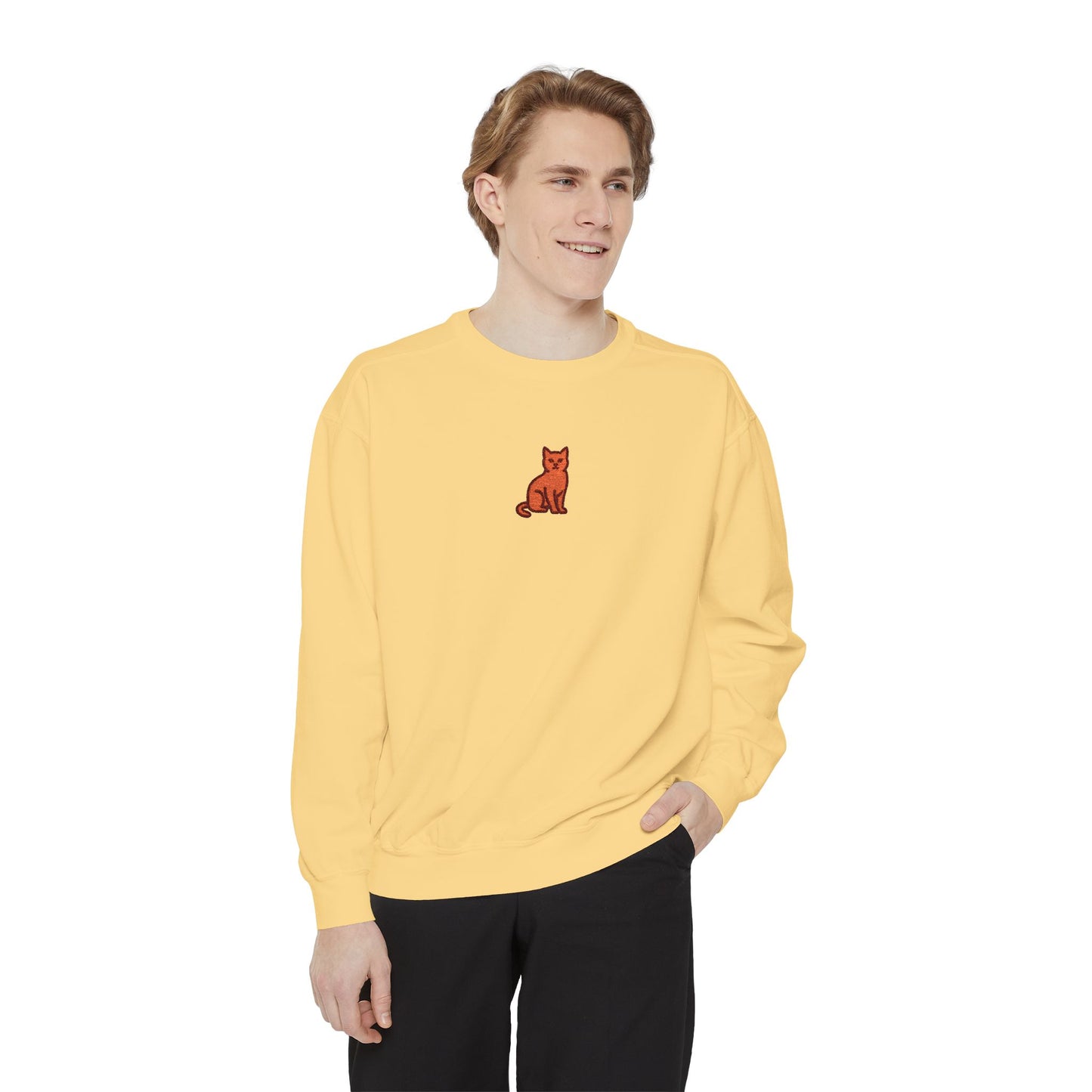 Cat Embroidery Sweatshirt
