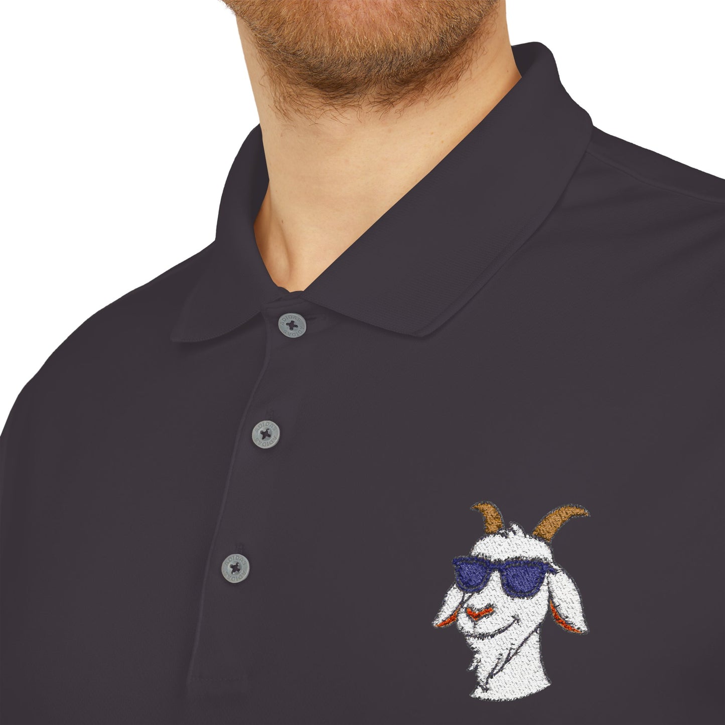 Adidas Polo Shirt with "Goat" Logo