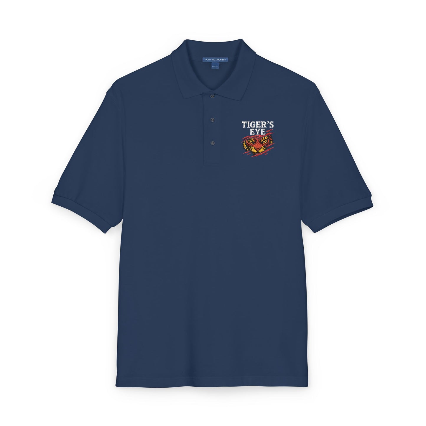 Tiger's Eye Embroidered Unisex Polo Shirt