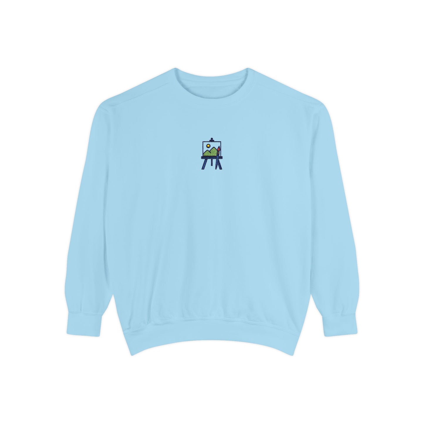 Paint Sweatshirt with Artistic Design Embroidery Unisex