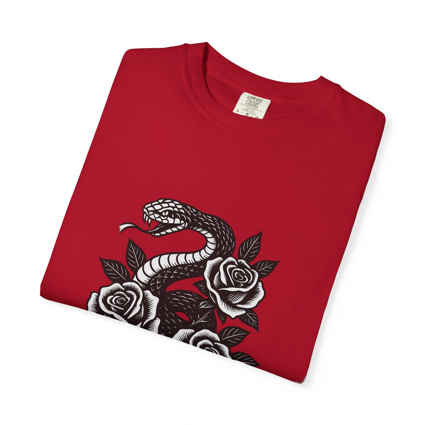 Snake and Roses Graphic T-Shirt
