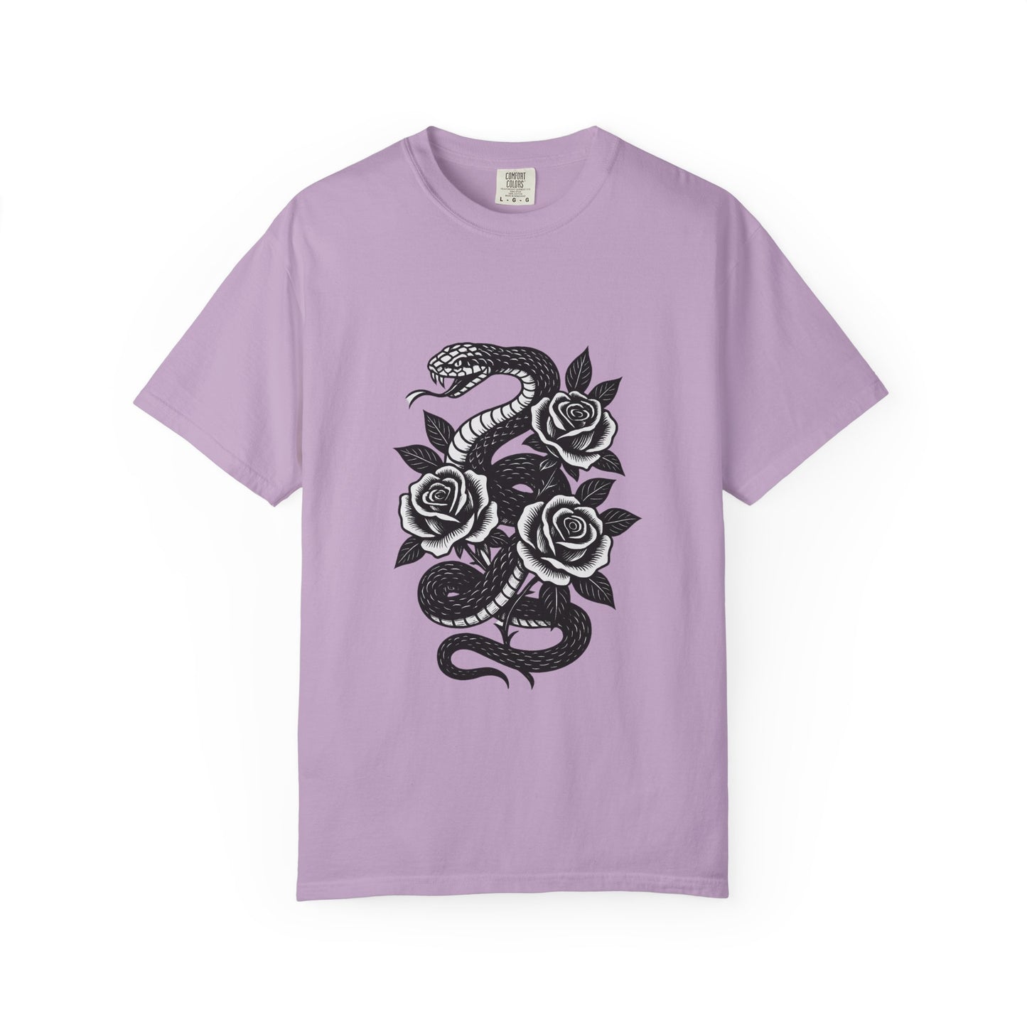 Snake and Roses Graphic T-Shirt