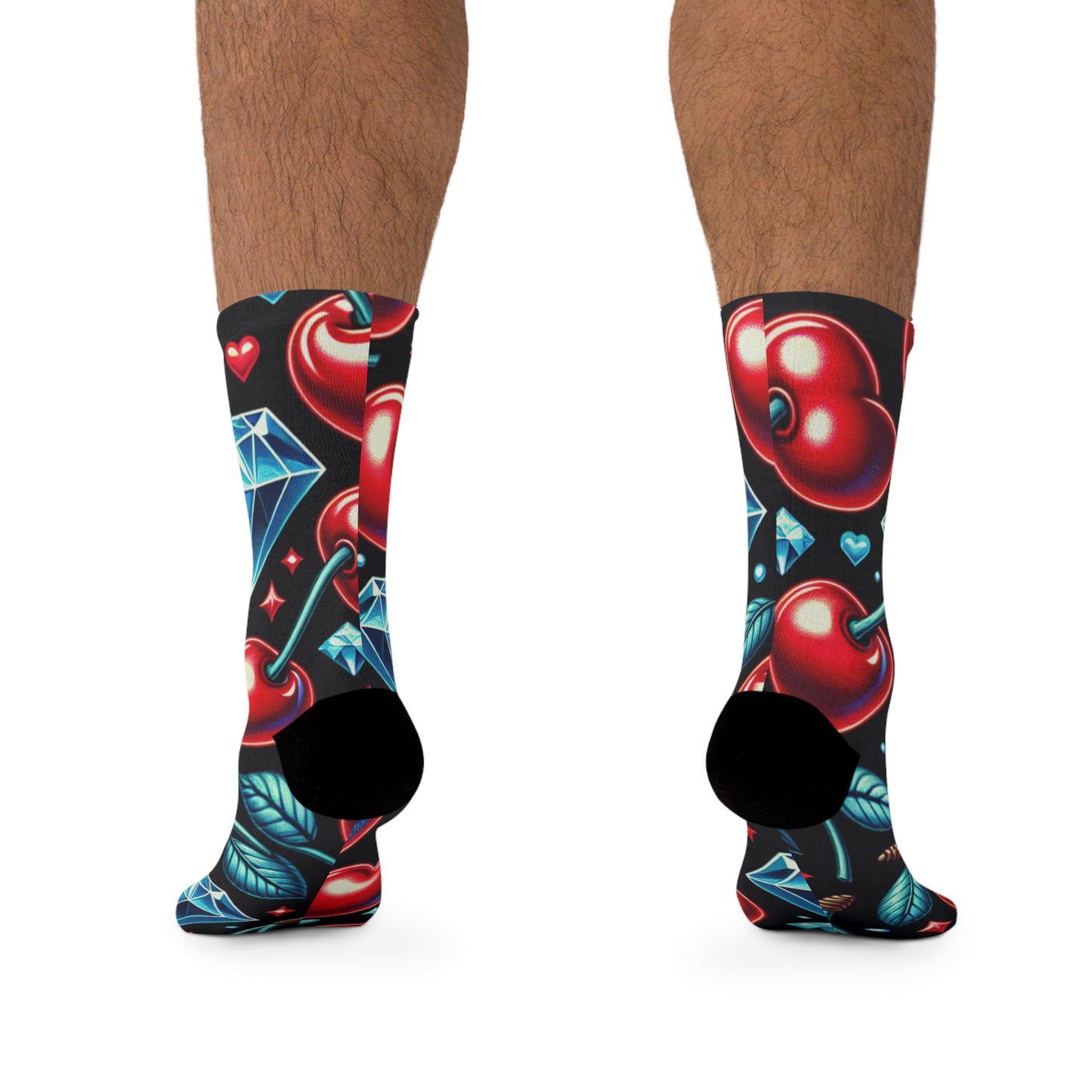 Recycled Unisex Socks with Diamonds & Cherries