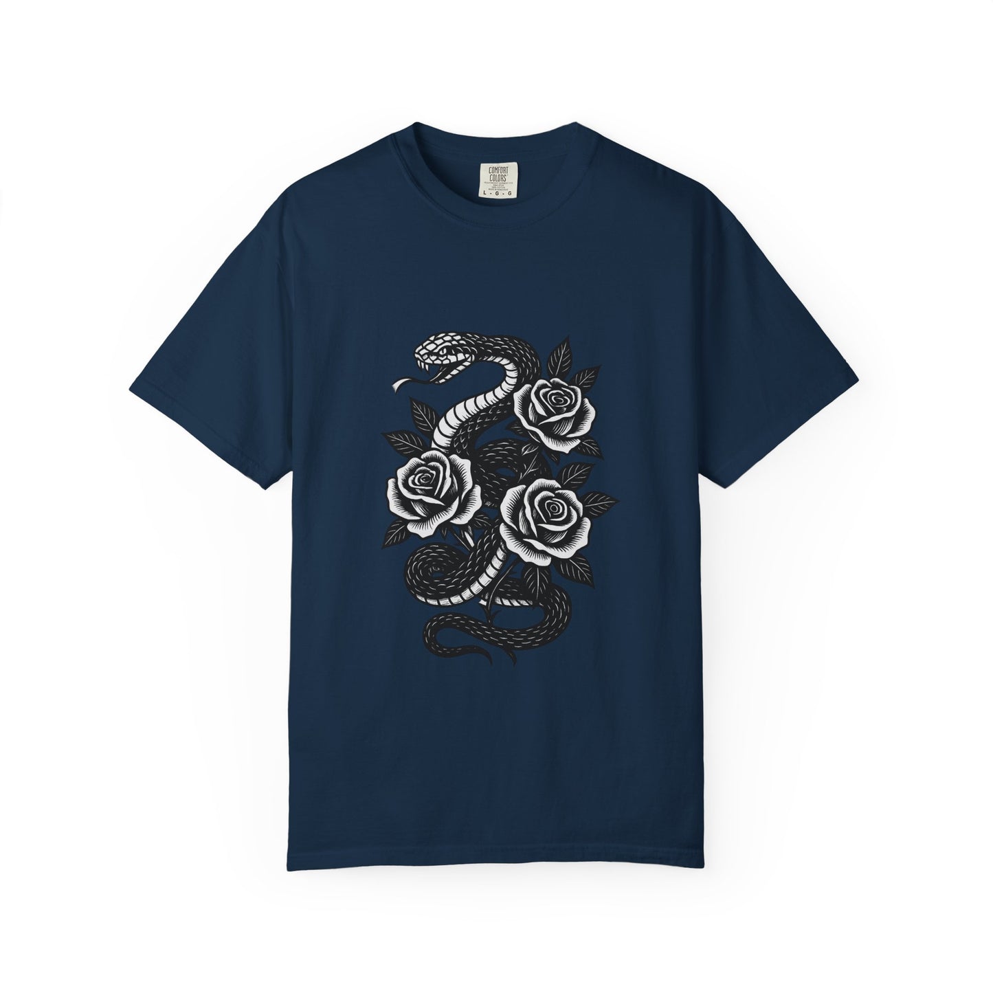 Snake and Roses Graphic T-Shirt