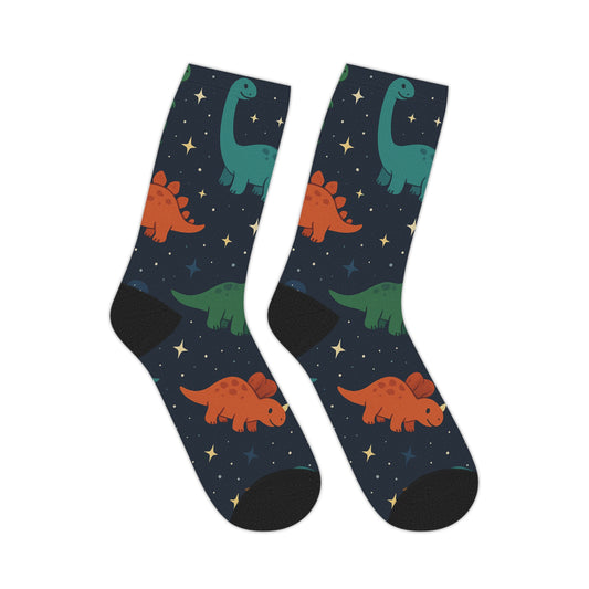 Dinosaur-Themed Mid-Length Socks
