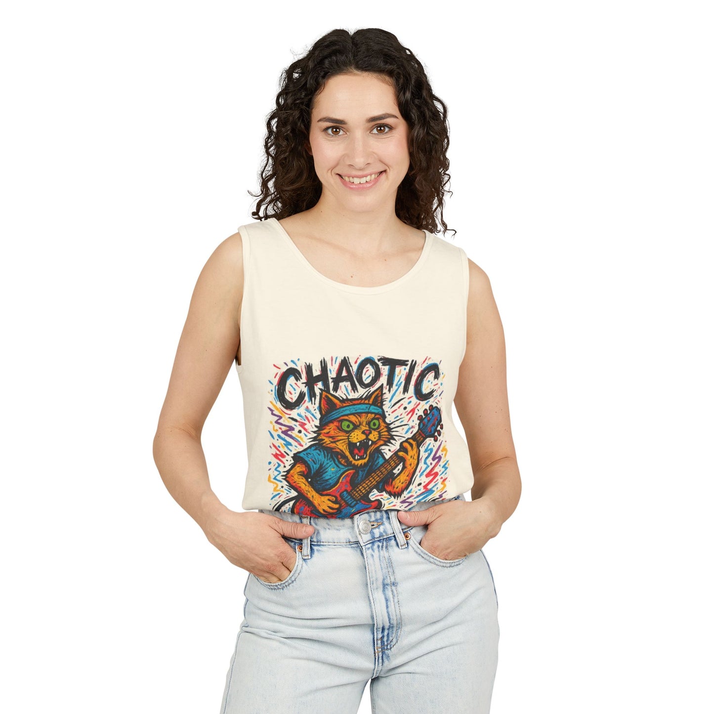 Chaotic Cat Unisex Tank Top