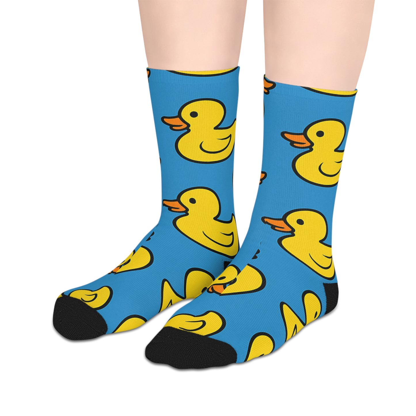 Duck Print Mid-Length Socks