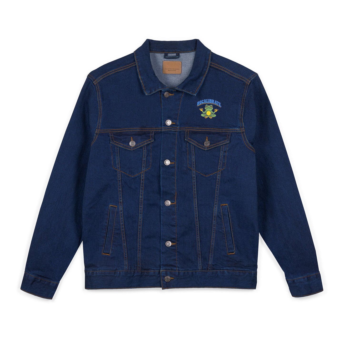 Embroidered Recalibrate Frog Denim Jacket