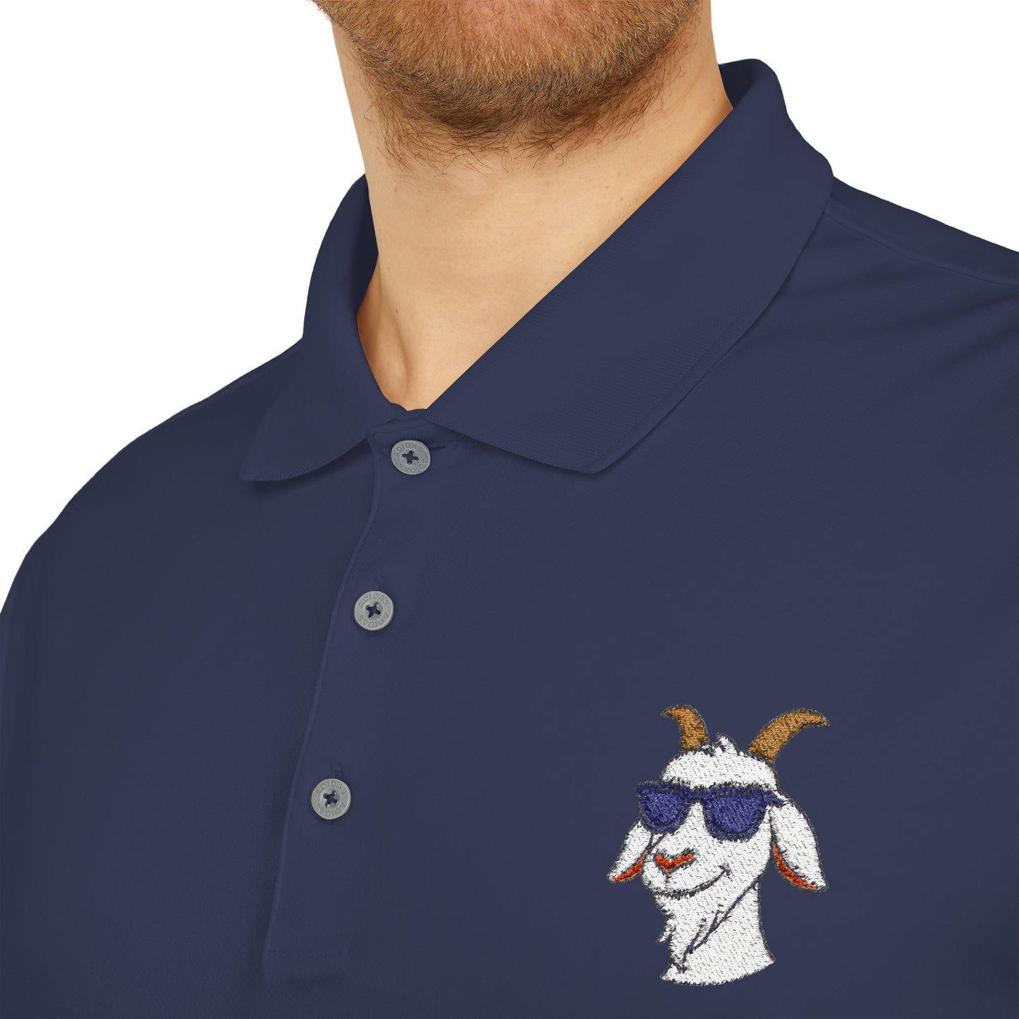 Adidas Polo Shirt with "Goat" Logo