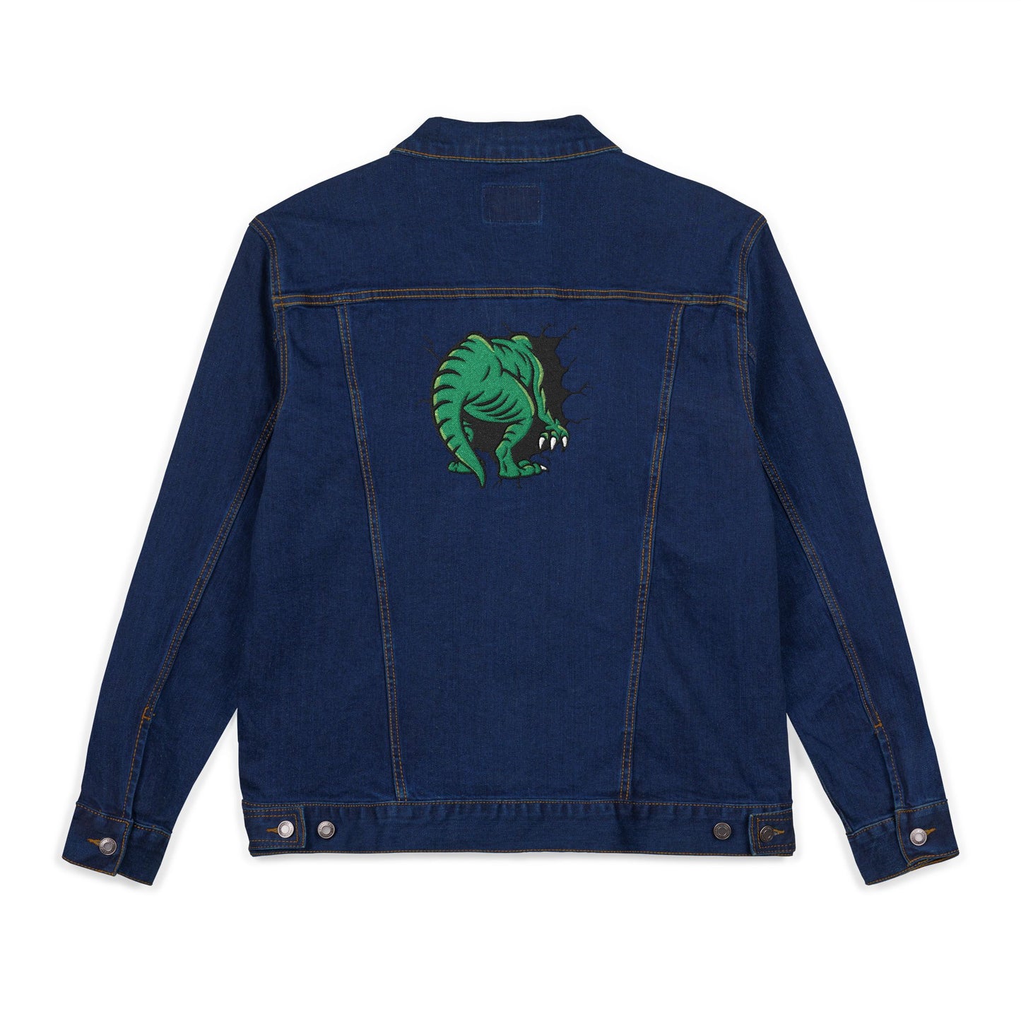 Embroidered Dinosaur Denim Jacket