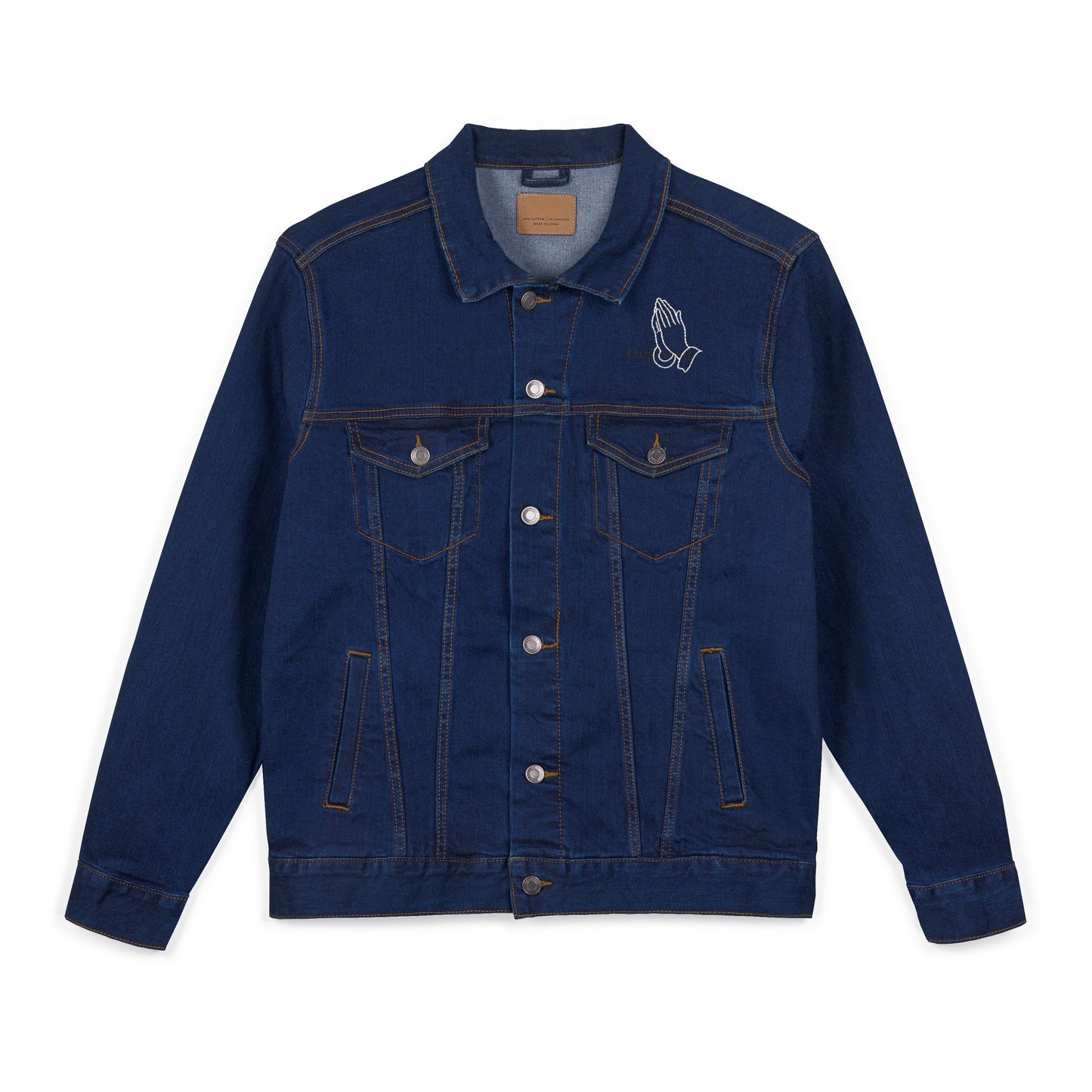 Trust God Embroidered Denim Jacket