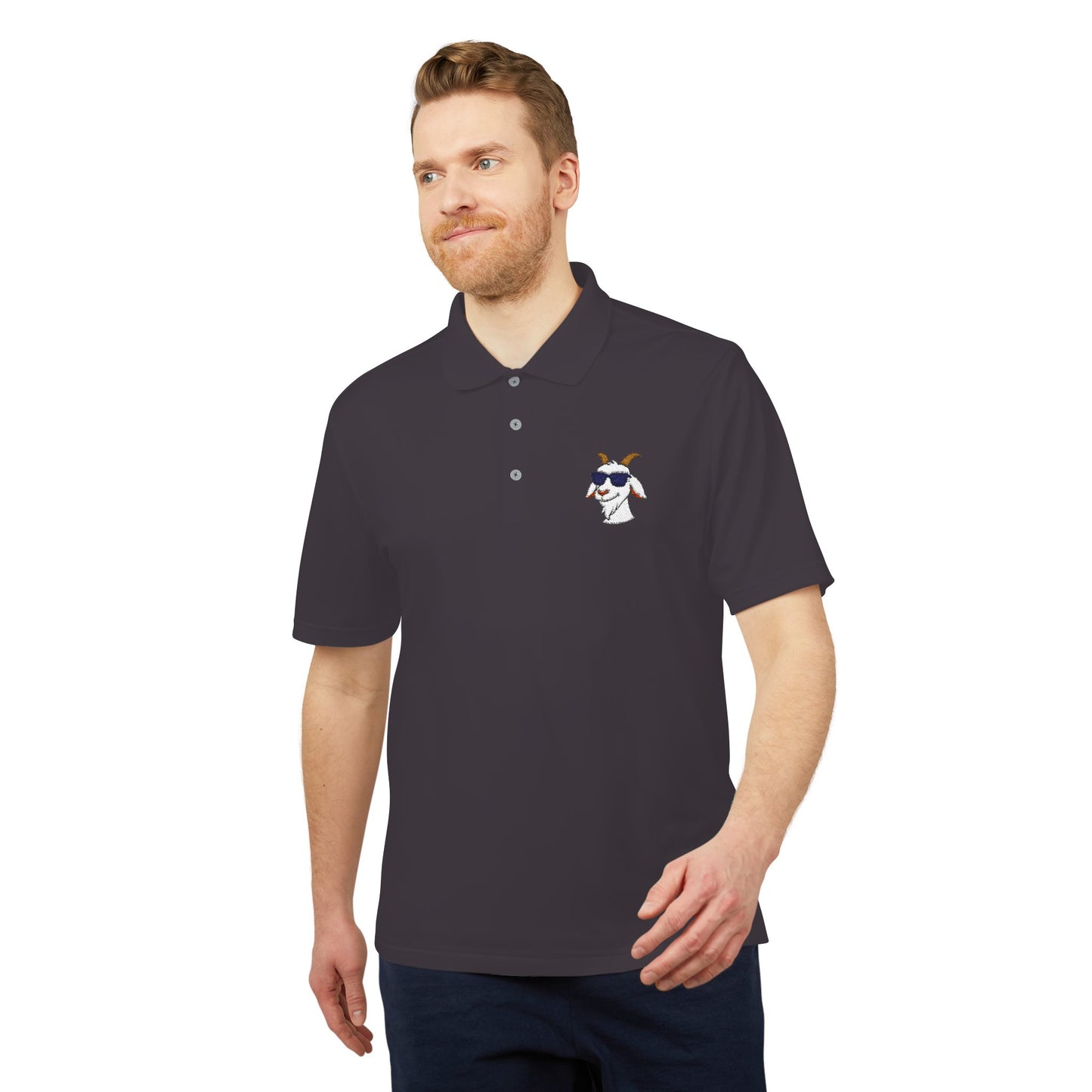 Adidas Polo Shirt with "Goat" Logo