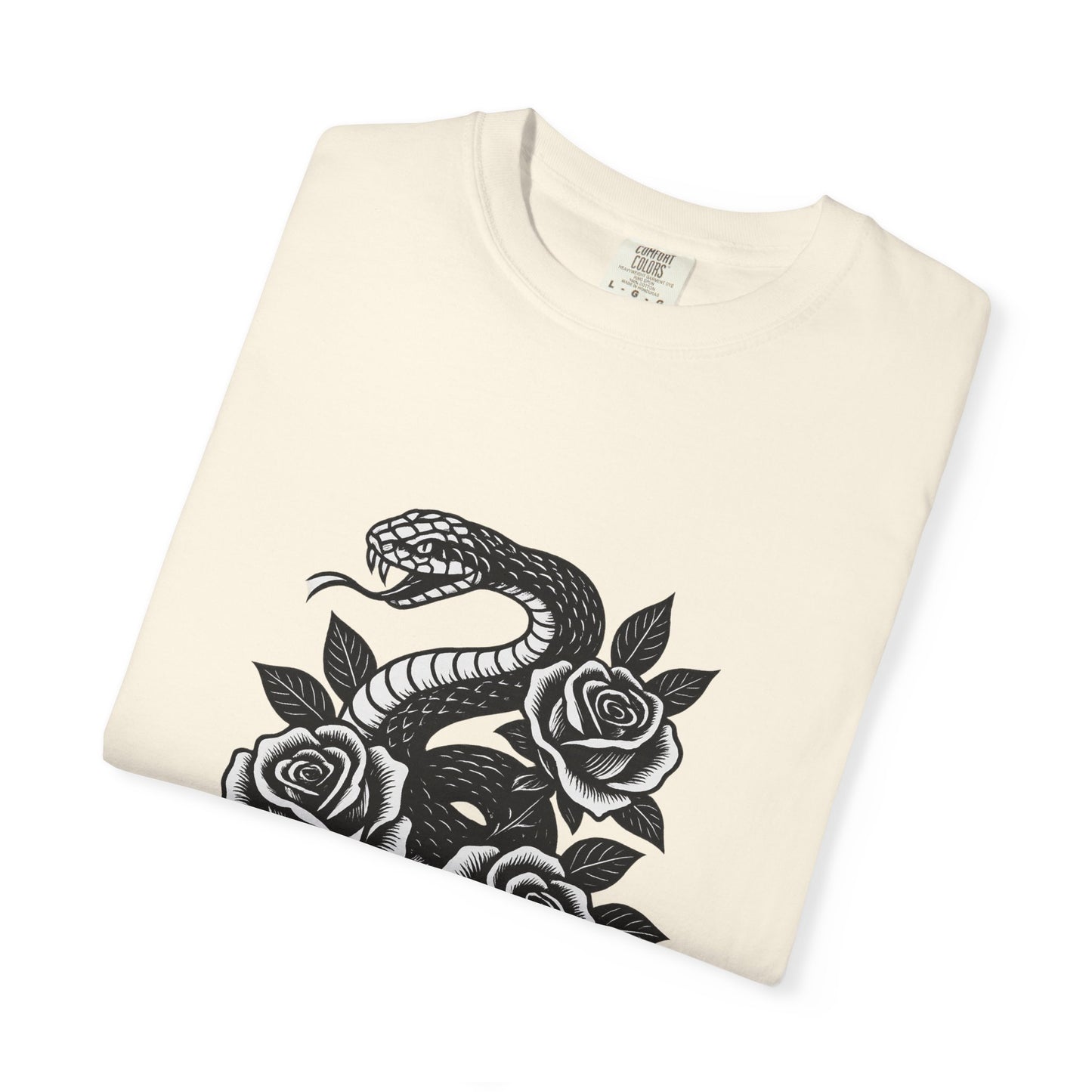 Snake and Roses Graphic T-Shirt