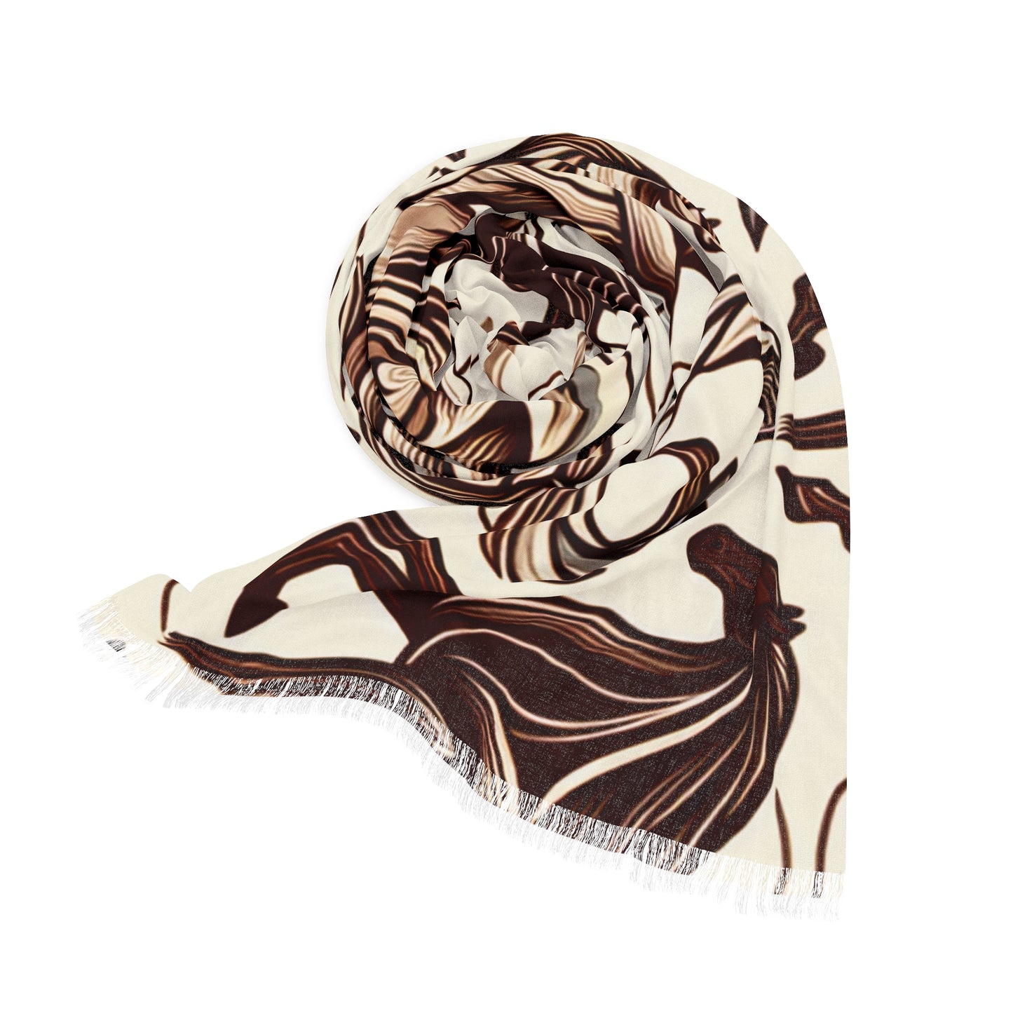 Elegant Equestrian Light Scarf, Horses Design