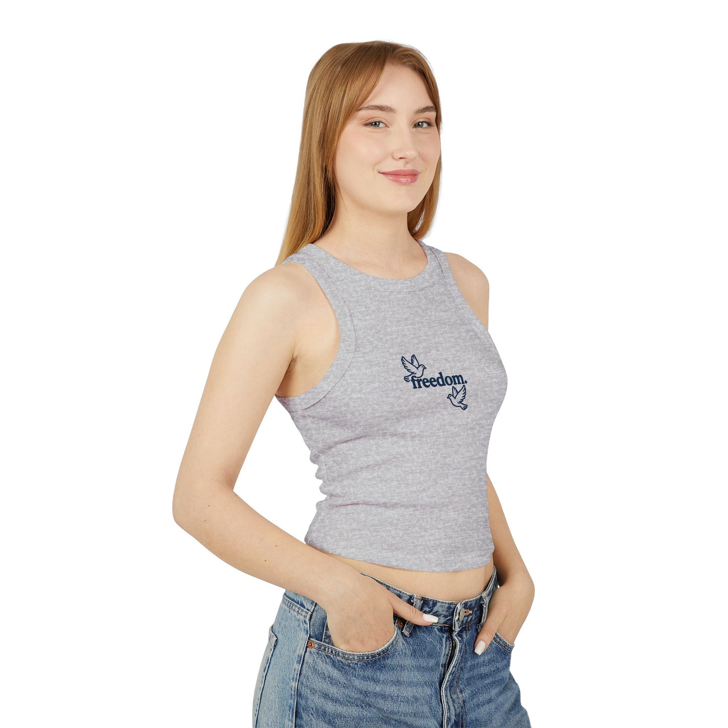 Freedom Micro Rib Racer Tank Top for Women