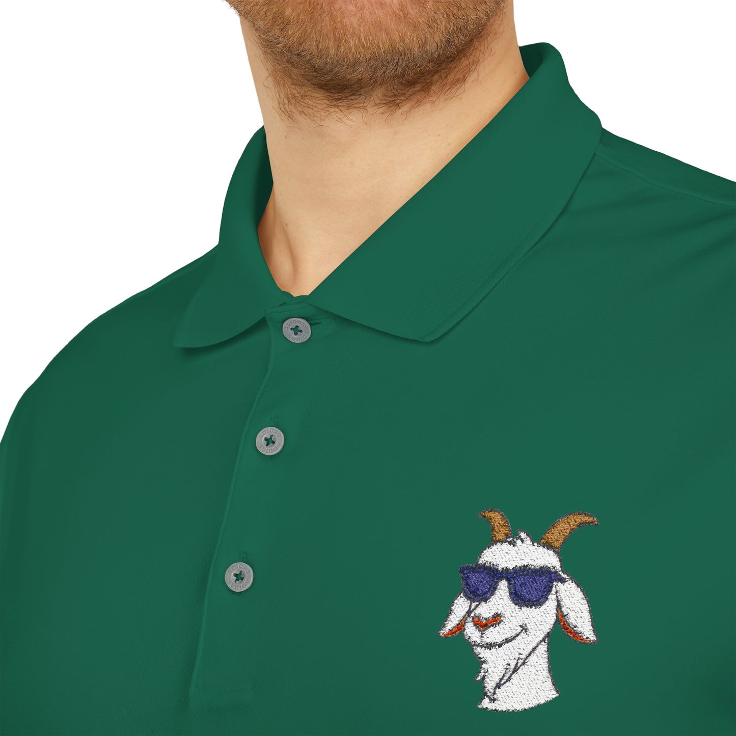 Adidas Polo Shirt with "Goat" Logo