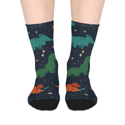 Dinosaur-Themed Mid-Length Socks