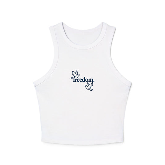 Freedom Micro Rib Racer Tank Top for Women