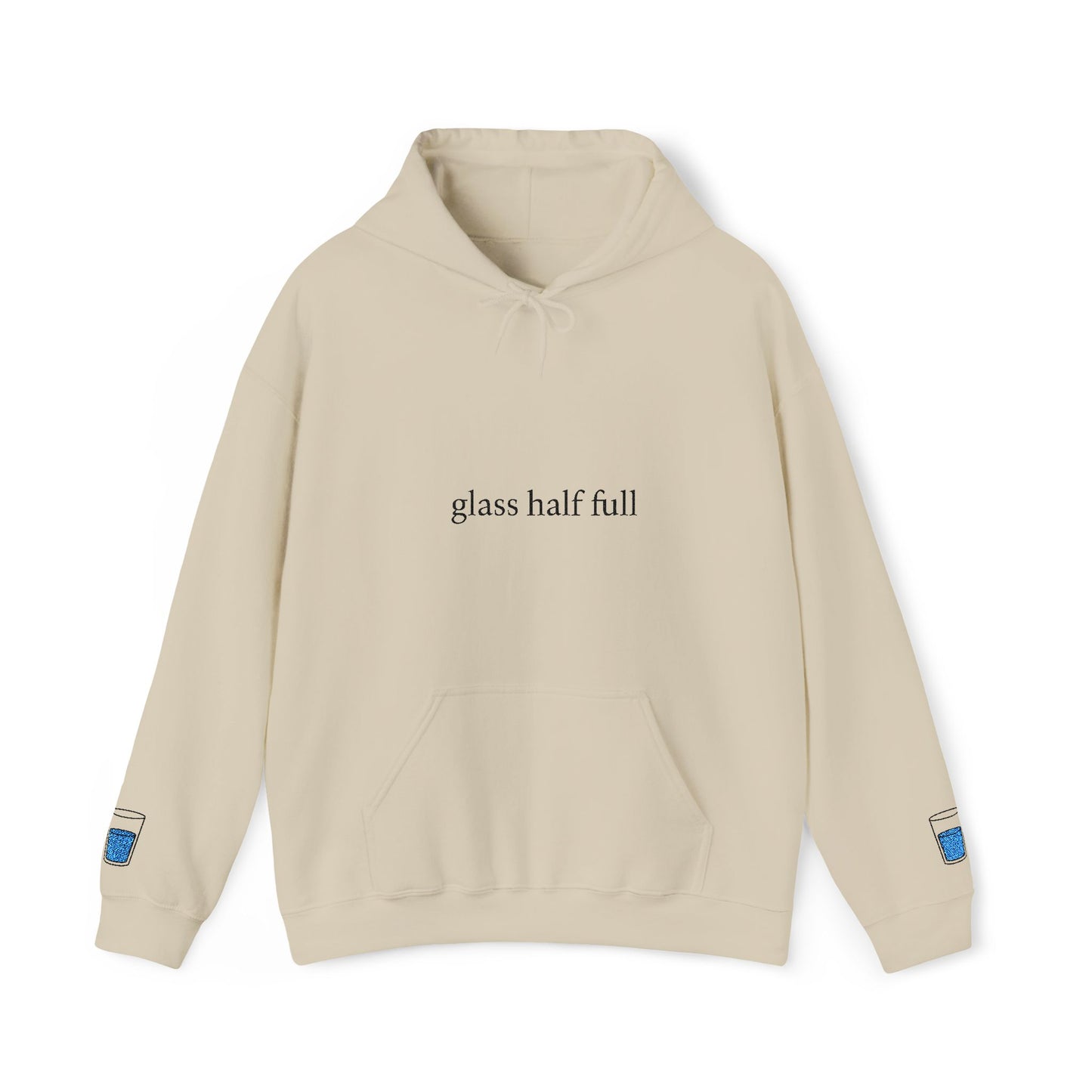 Glass Half Full with Sleeve Art Sweatshirt