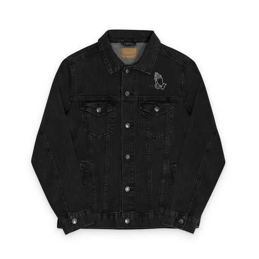 Trust God Embroidered Denim Jacket