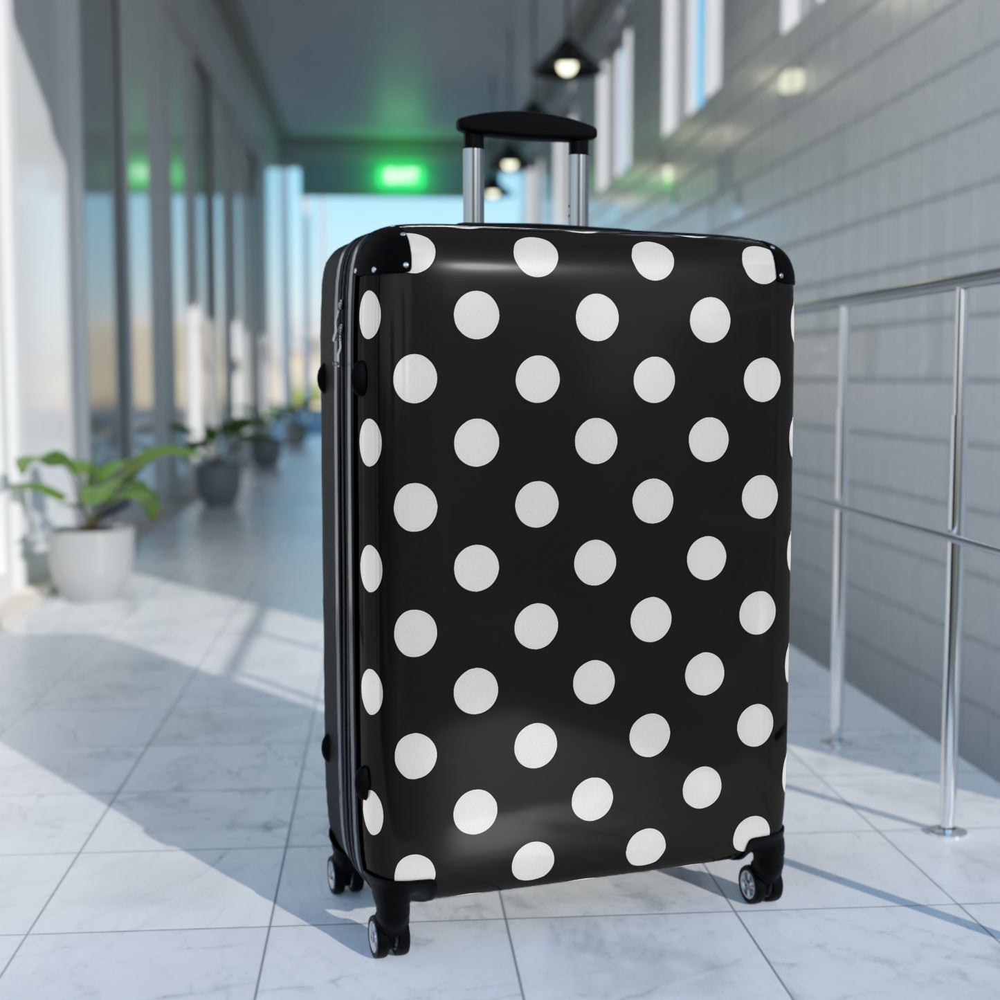 Polka Dot Suitcase for Travelers
