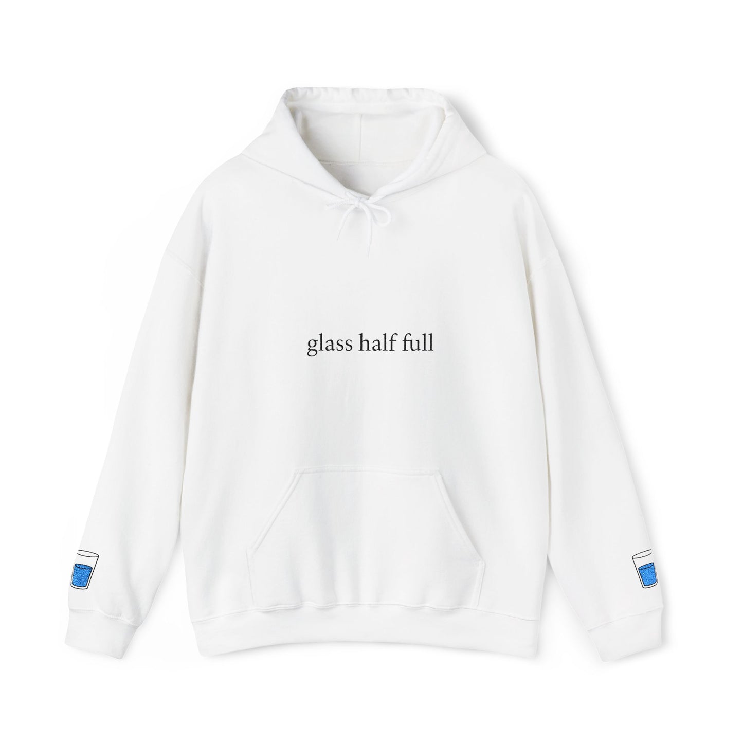 Glass Half Full with Sleeve Art Sweatshirt