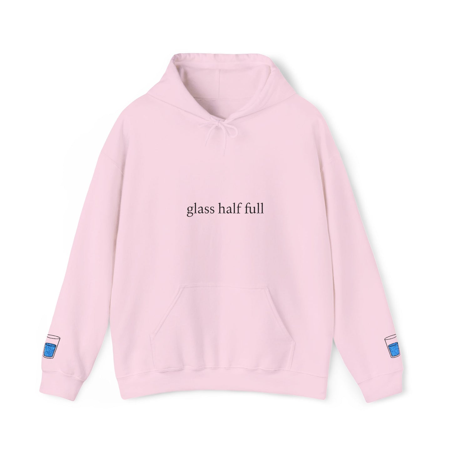 Glass Half Full with Sleeve Art Sweatshirt