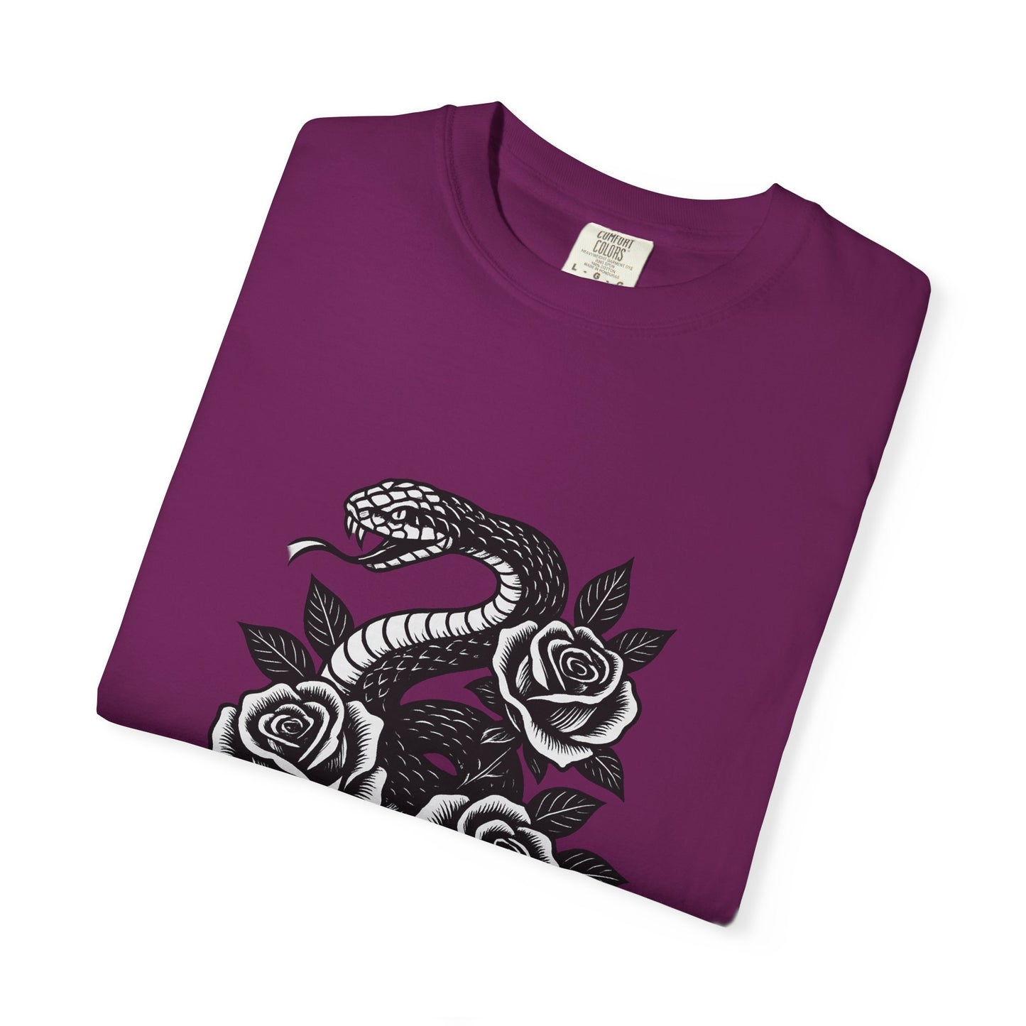 Snake and Roses Graphic T-Shirt