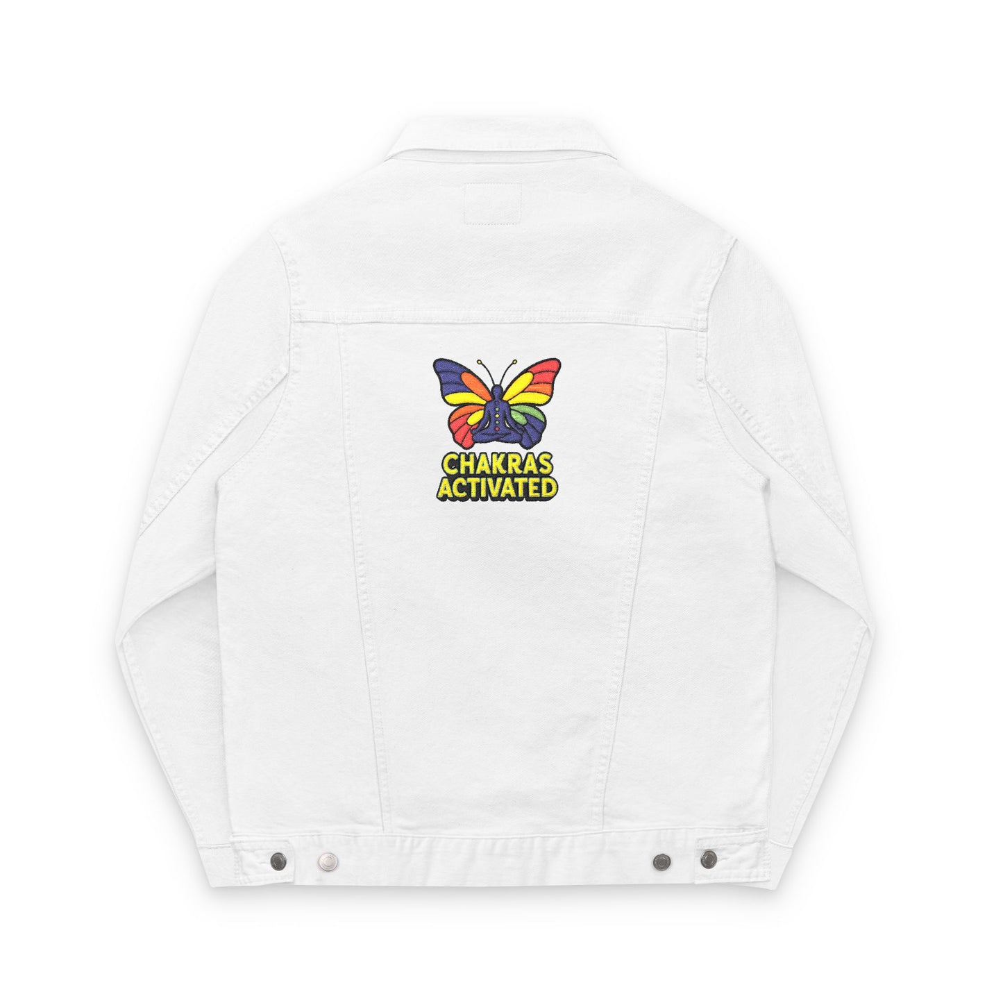 Embroidery Denim Jacket with Butterfly Design