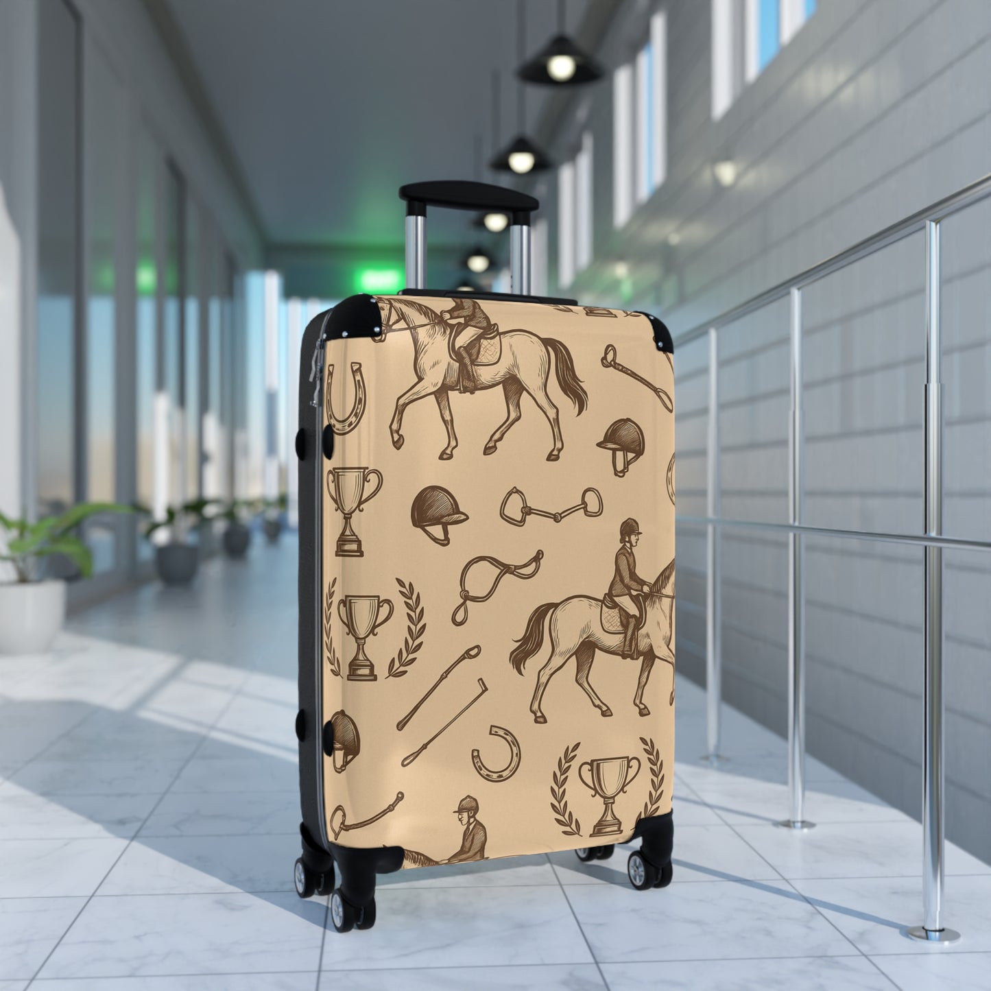 Equestrian Pattern Suitcase