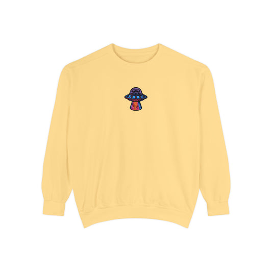 Alien UFO Embroidery Sweatshirt