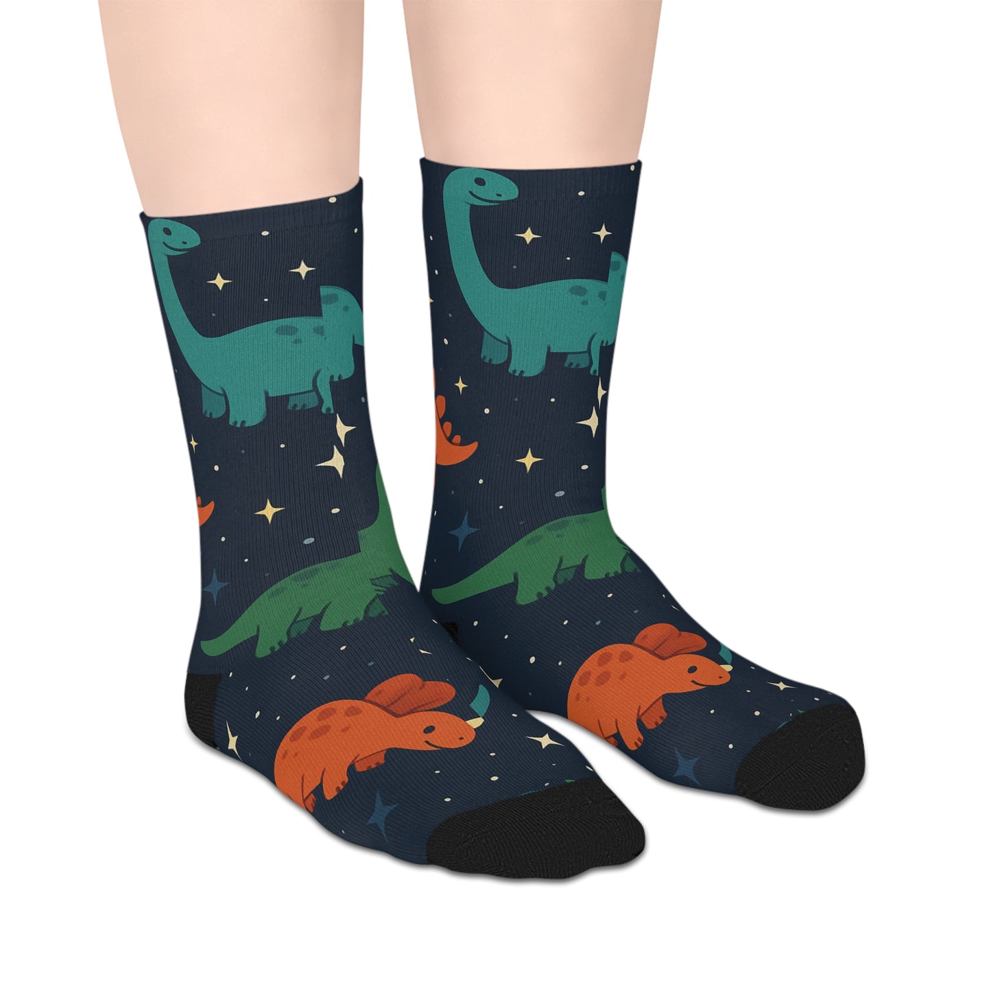 Dinosaur-Themed Mid-Length Socks