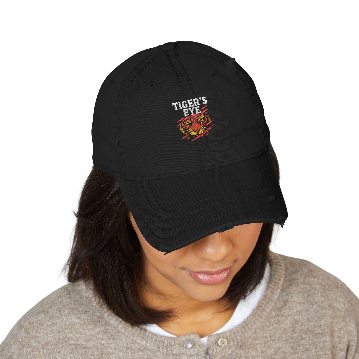Hat with Tiger's Eye Embroidery