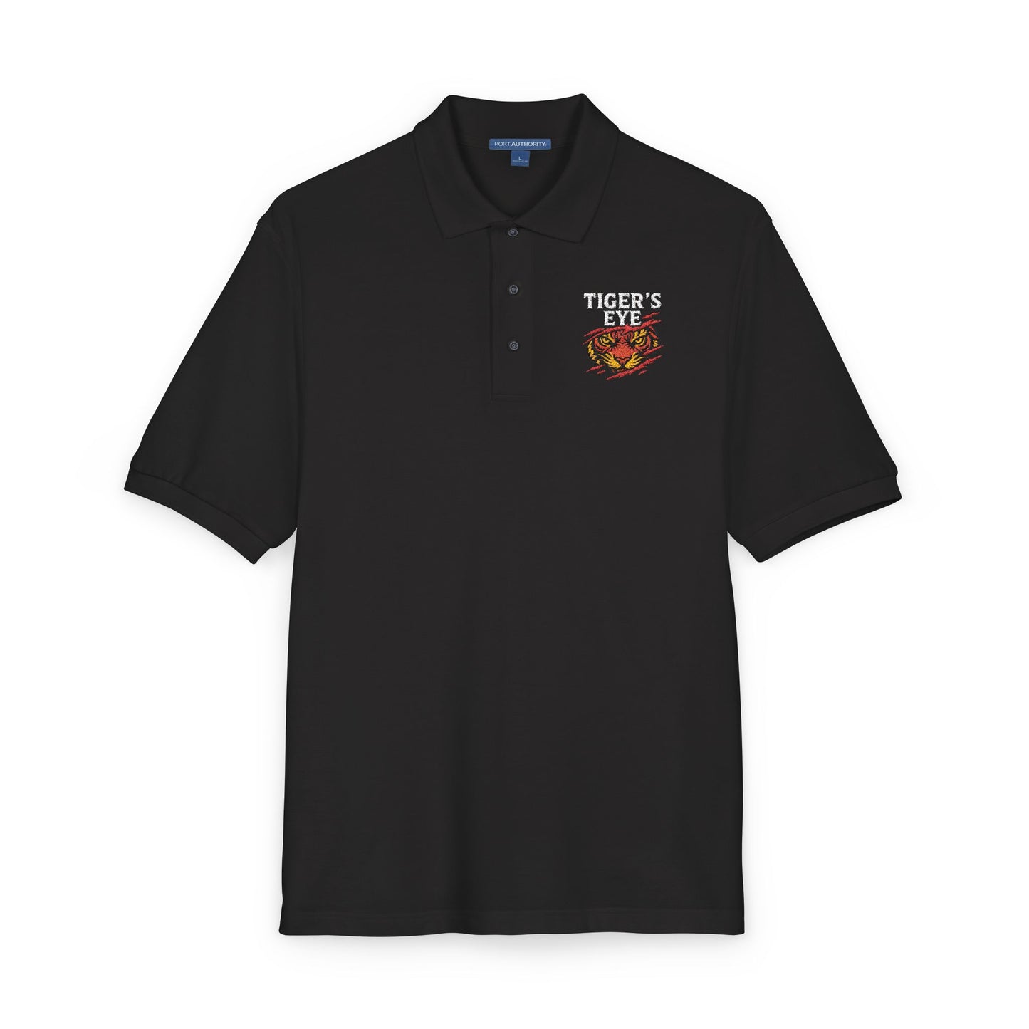Tiger's Eye Embroidered Unisex Polo Shirt