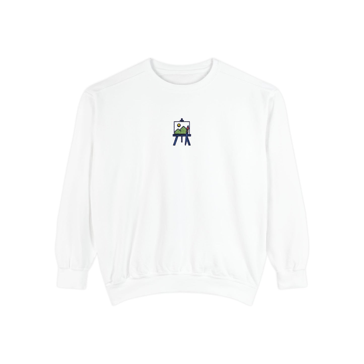 Paint Sweatshirt with Artistic Design Embroidery Unisex