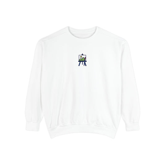 Paint Sweatshirt with Artistic Design Embroidery Unisex