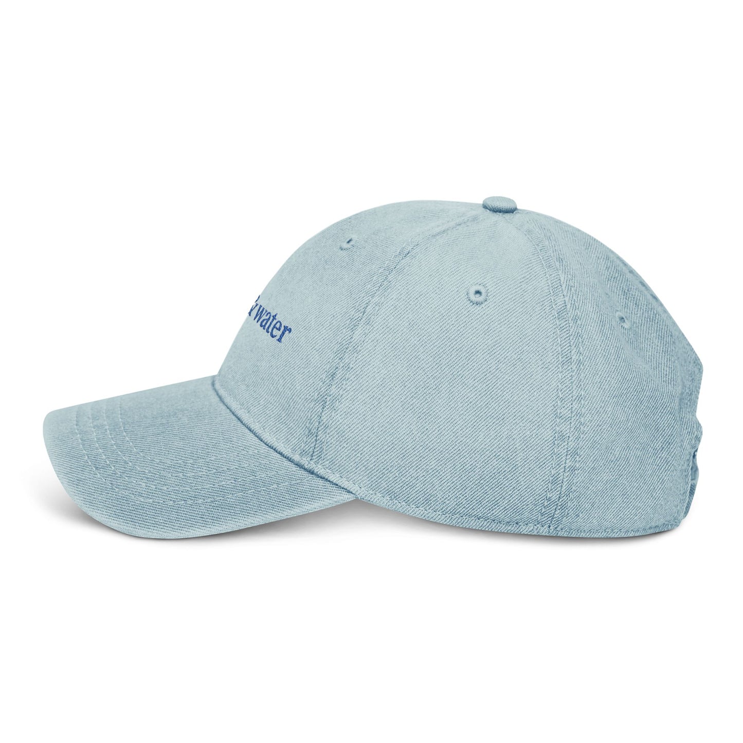 Waves & Water Embroidered Denim Hat