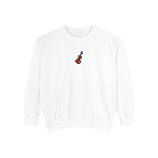 Vibrant Violin Embroidered Sweatshirt