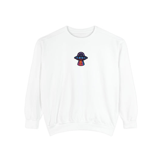 Alien UFO Embroidery Sweatshirt