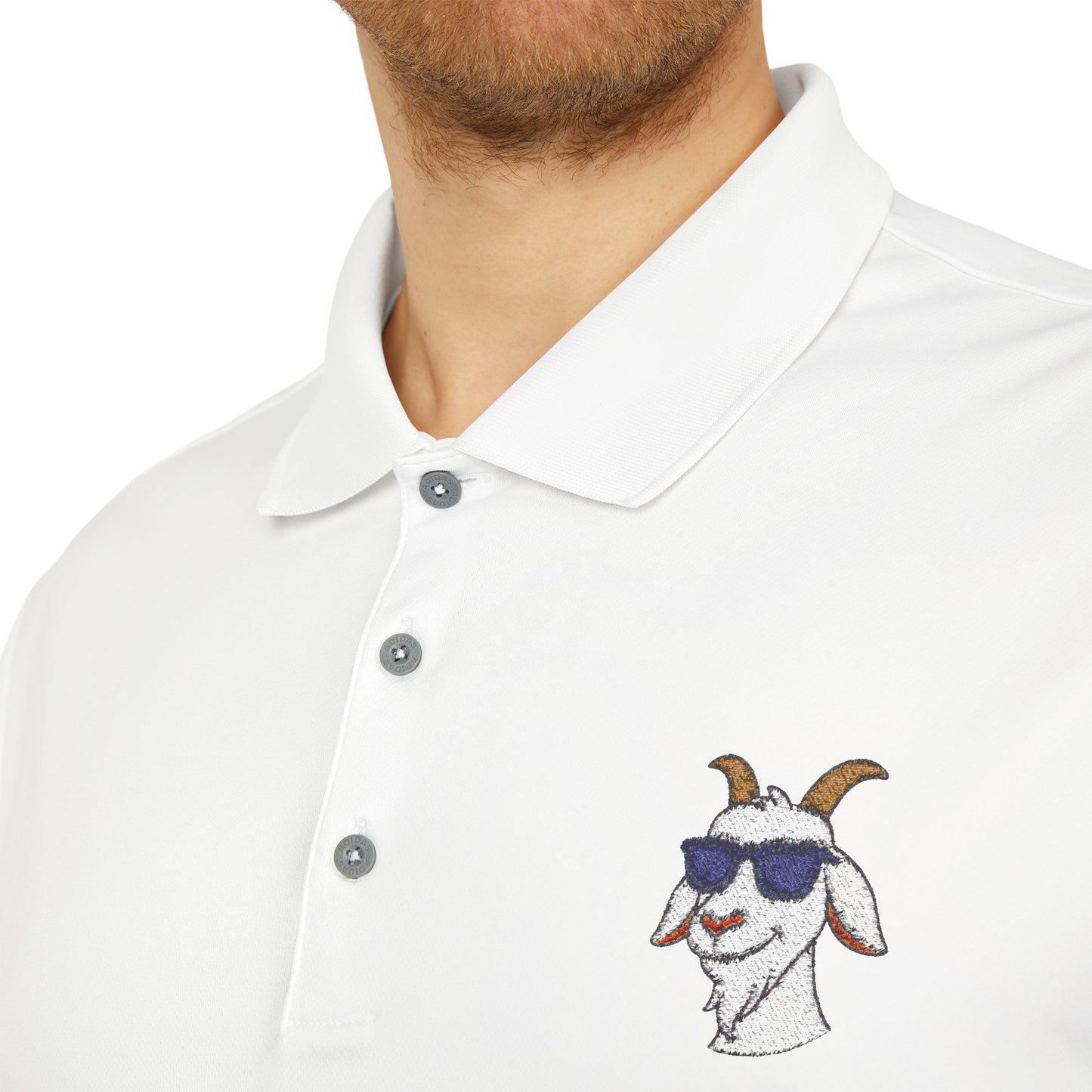 Adidas Polo Shirt with "Goat" Logo