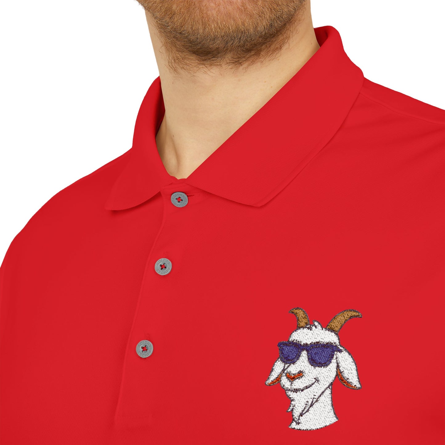 Adidas Polo Shirt with "Goat" Logo