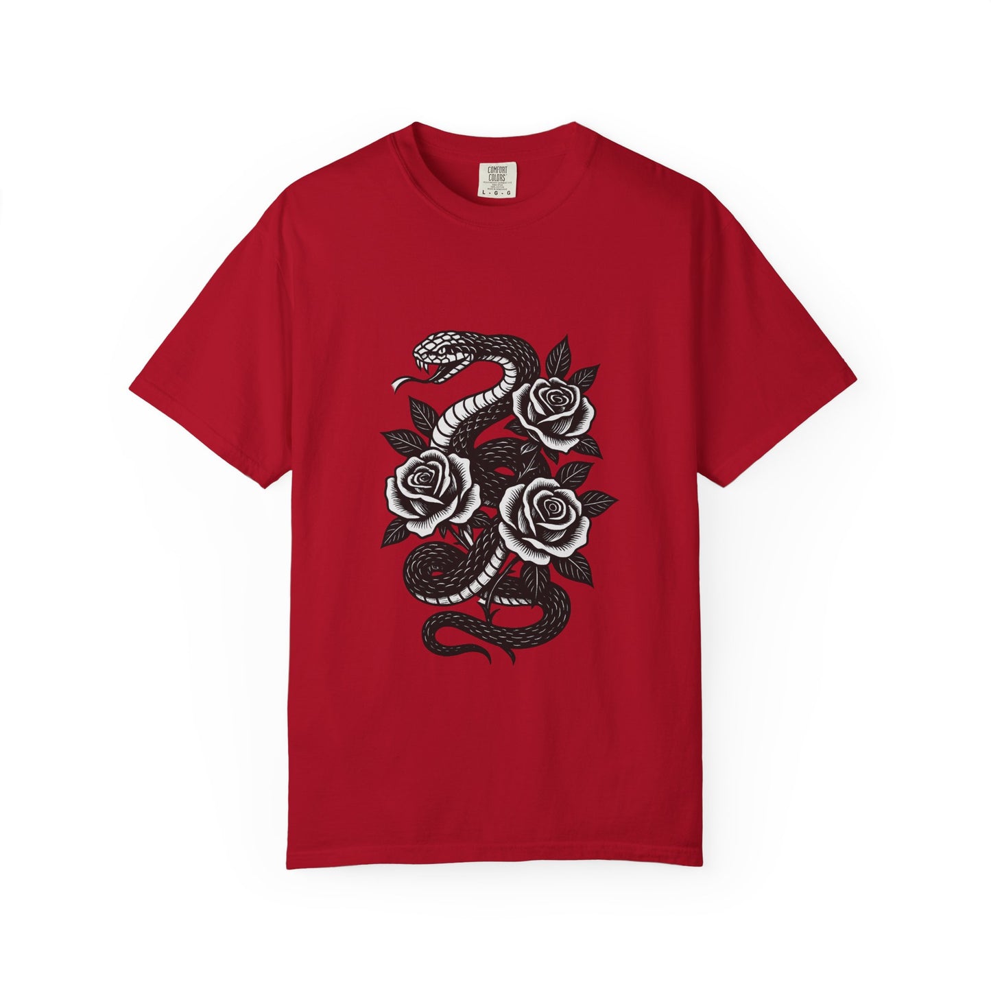Snake and Roses Graphic T-Shirt