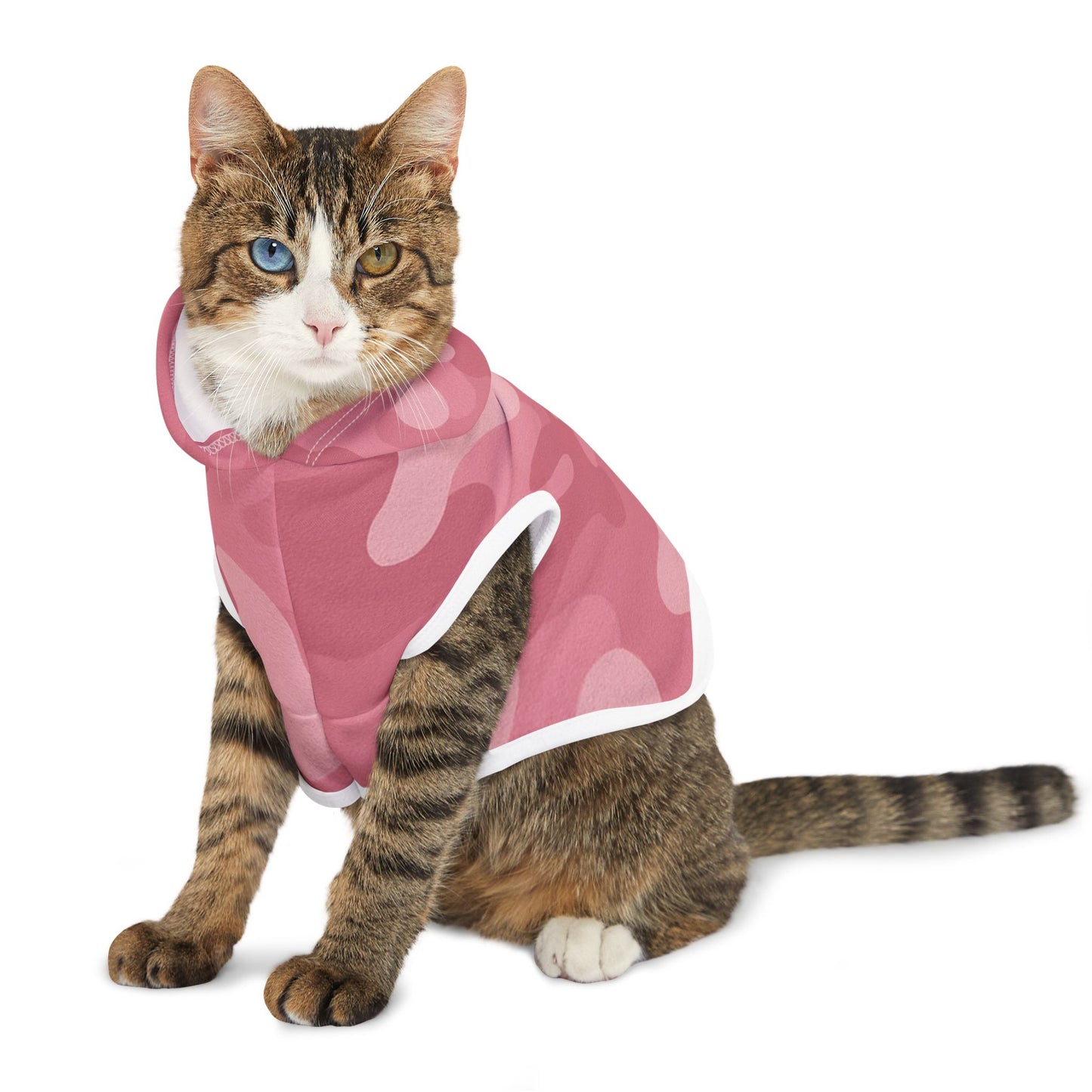 Pink. Camo Pet Hoodie for Dogs