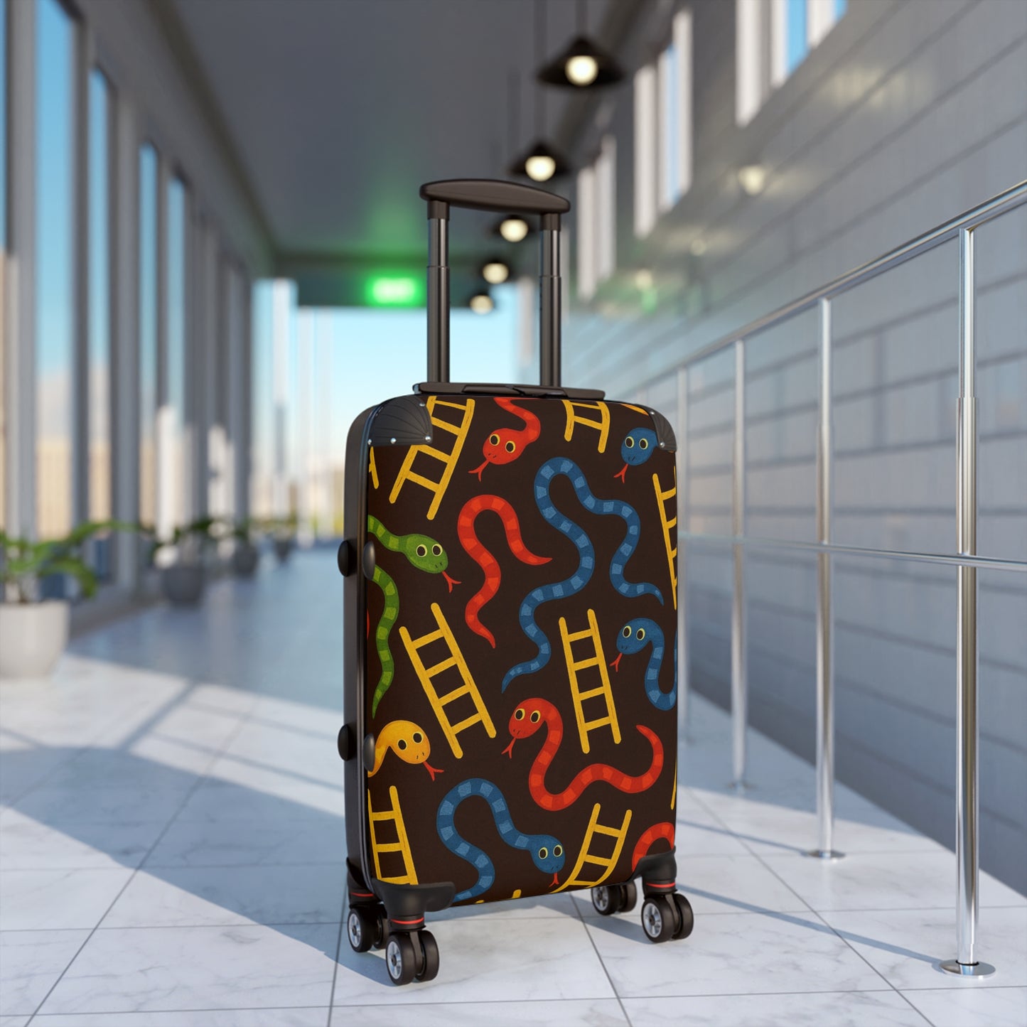 Colorful Snakes and Ladders Suitcase for Travel