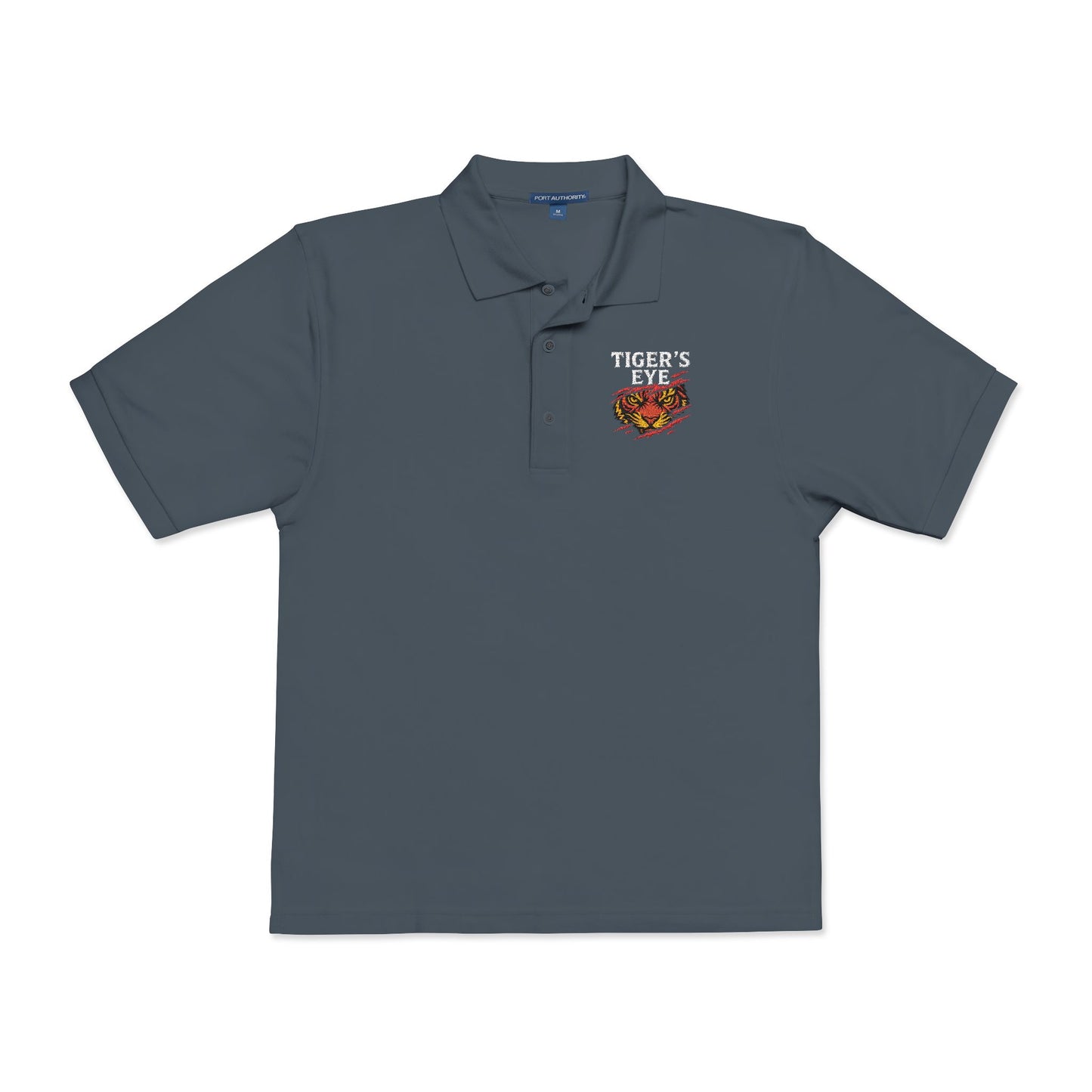 Tiger's Eye Embroidered Unisex Polo Shirt