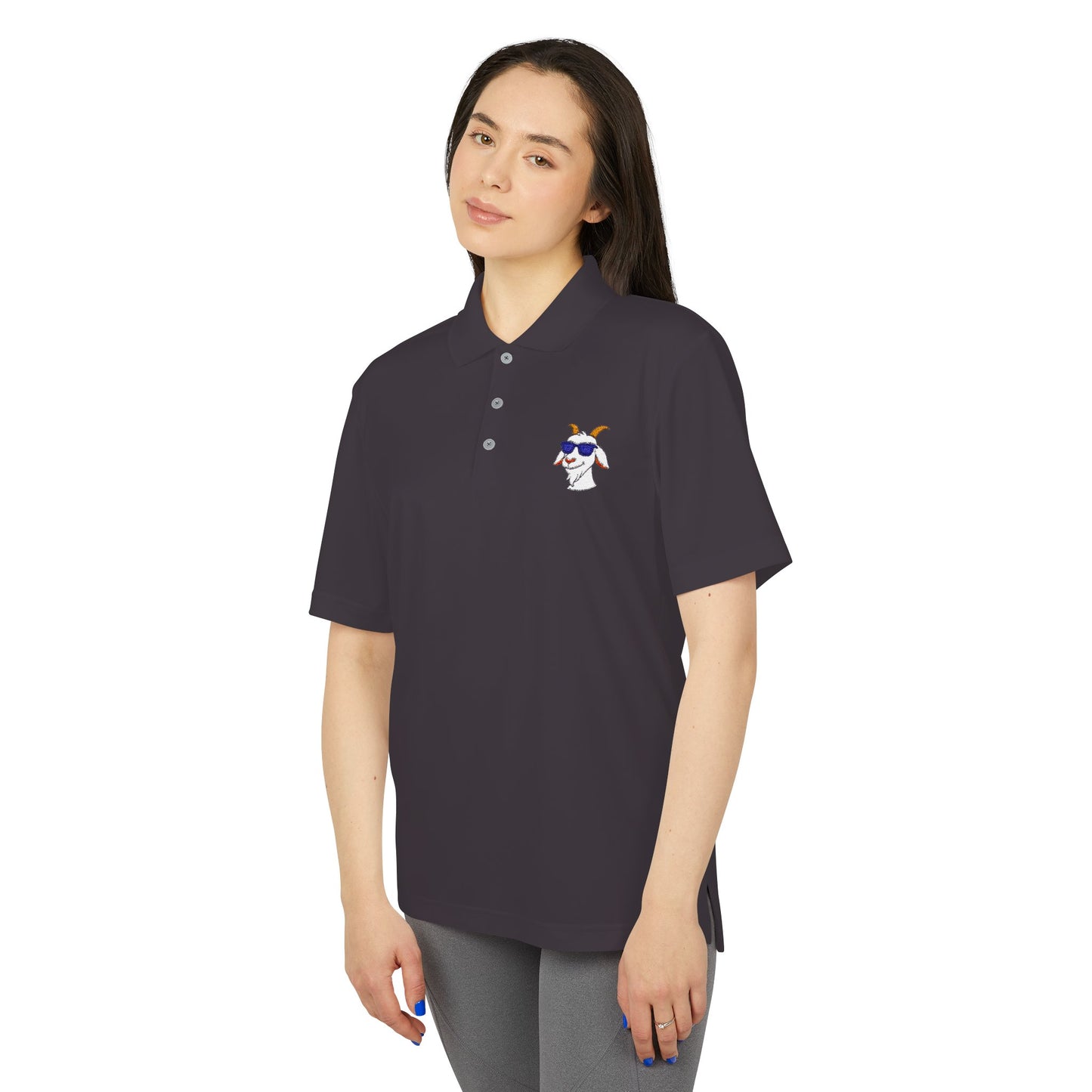 Adidas Polo Shirt with "Goat" Logo