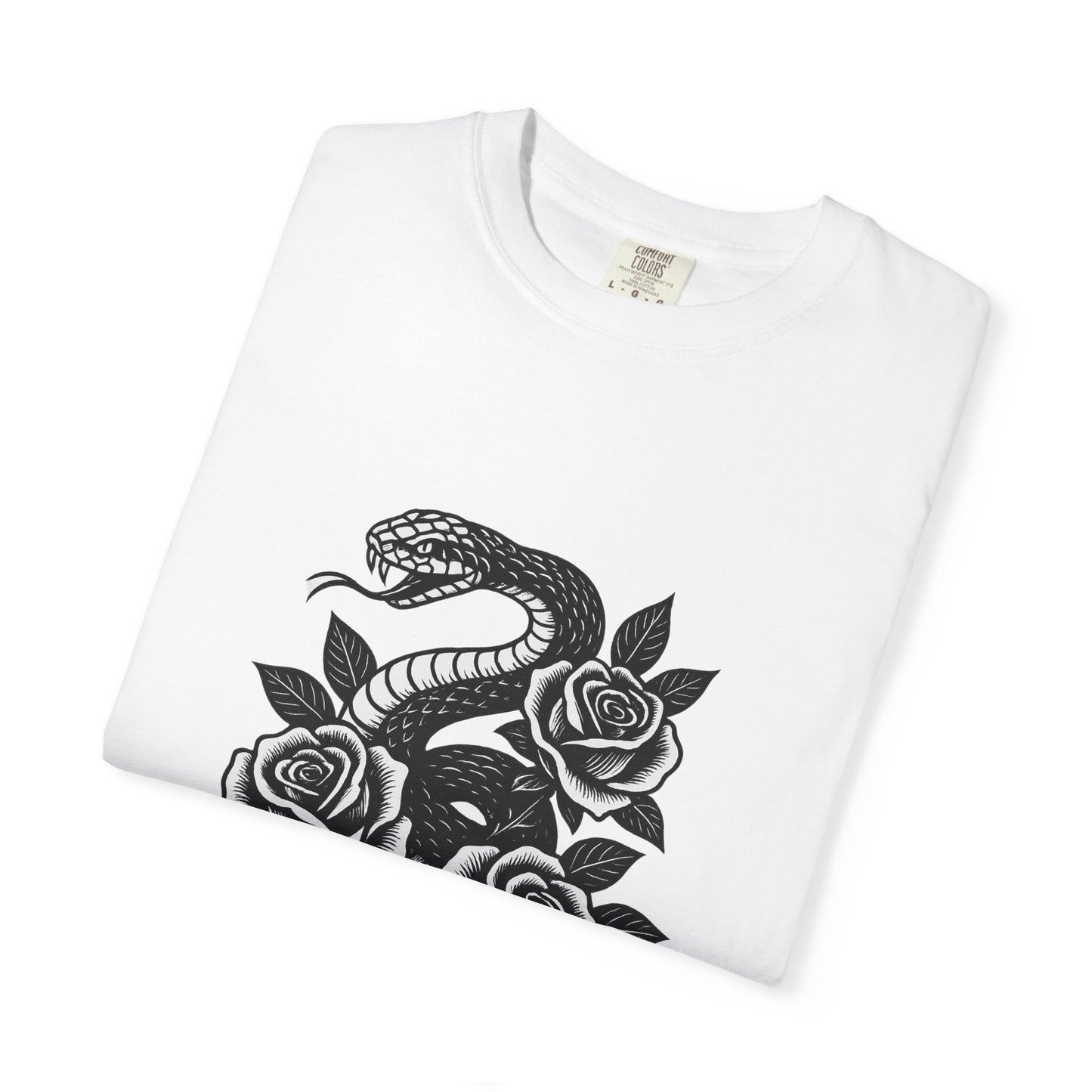 Snake and Roses Graphic T-Shirt