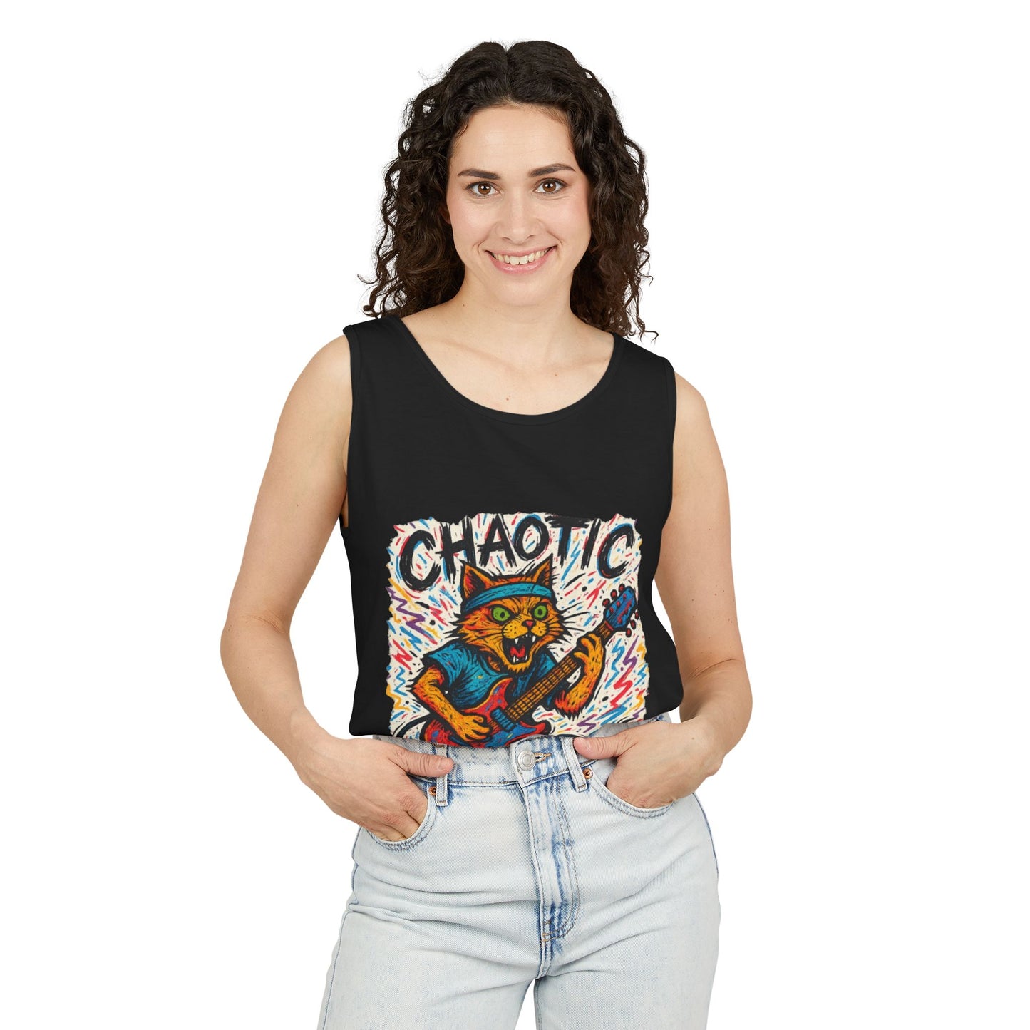 Chaotic Cat Unisex Tank Top
