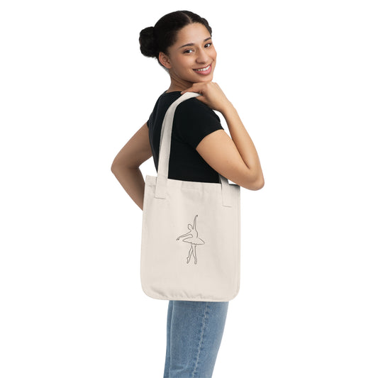 Organic Ballet Dancer Tote Bag, Eco-Friendly Tote