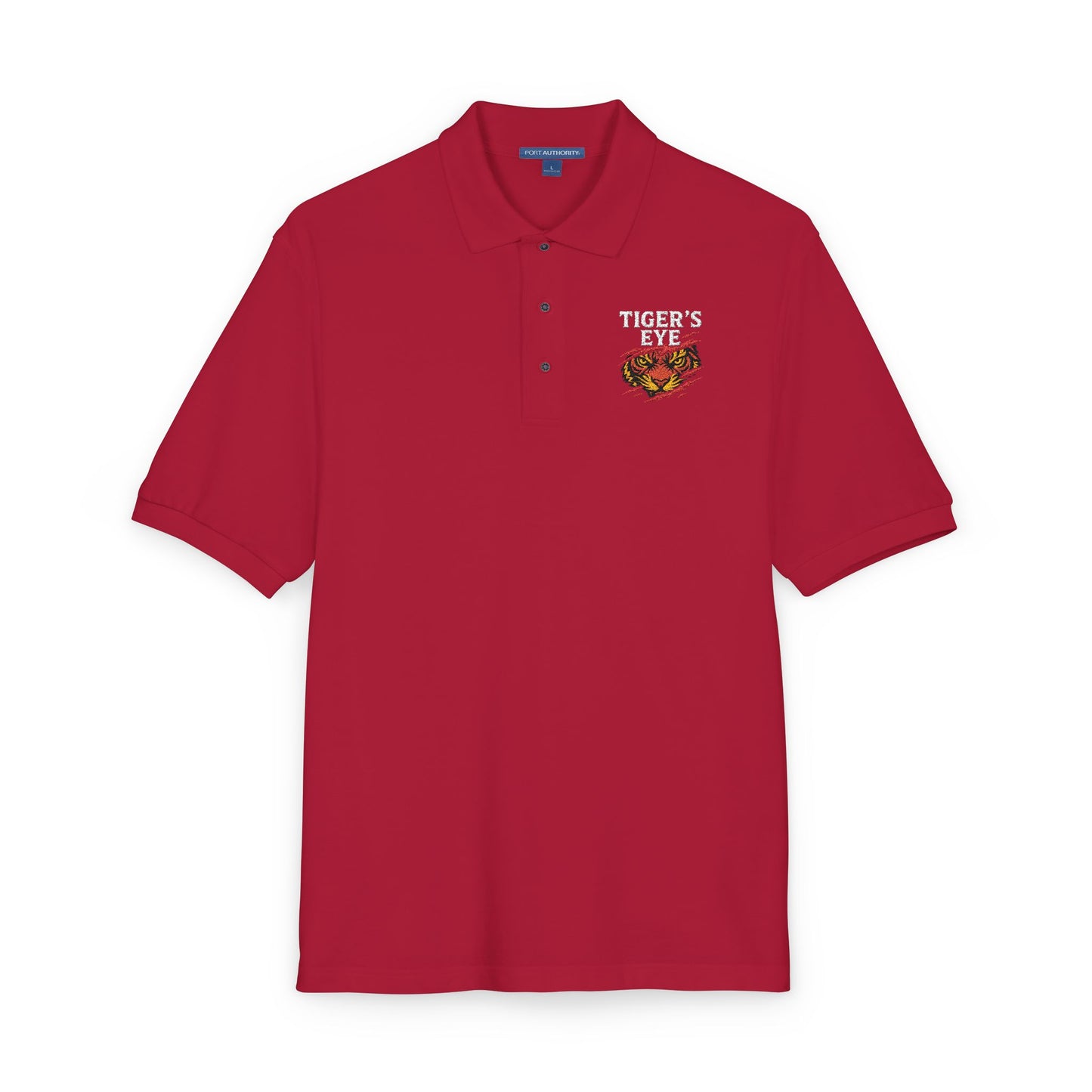 Tiger's Eye Embroidered Unisex Polo Shirt
